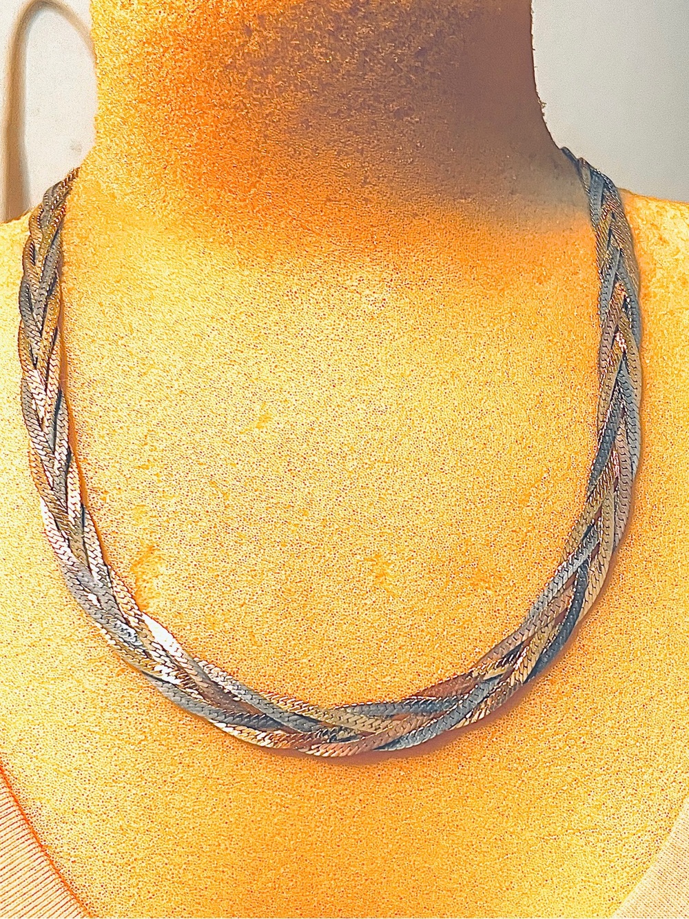 Vintage Braided Multi-Tone Braided Necklace - Women Jewelry